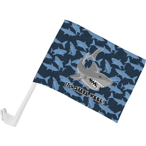 Custom Sharks Car Flag - Small w/ Name or Text
