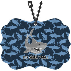 Sharks Rear View Mirror Charm w/ Name or Text