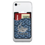 Sharks 2-in-1 Cell Phone Credit Card Holder & Screen Cleaner w/ Name or Text