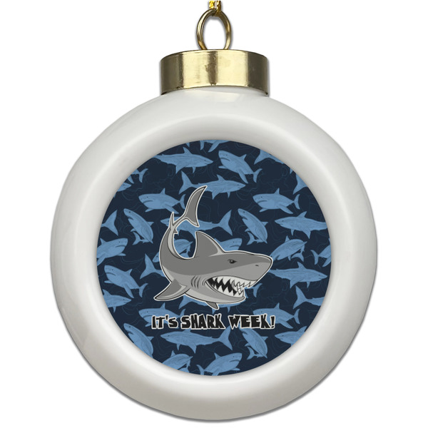 Custom Sharks Ceramic Ball Ornament (Personalized)