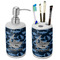 Sharks Ceramic Bathroom Accessories Set (Personalized)
