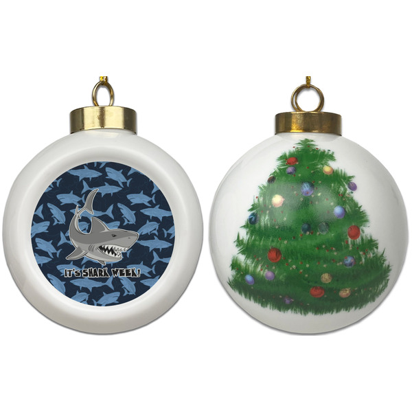 Sharks Ceramic Christmas Ornament - X-Mas Tree (APPROVAL)
