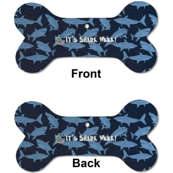Sharks Ceramic Flat Ornament - Bone Front & Back (APPROVAL)