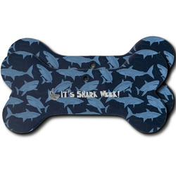 Sharks Ceramic Dog Ornament - Front & Back w/ Name or Text