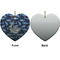Sharks Ceramic Flat Ornament - Heart Front & Back (APPROVAL)