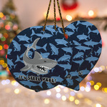 Sharks Ceramic Ornament w/ Name or Text