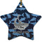 Sharks Ceramic Flat Ornament - Star (Front)