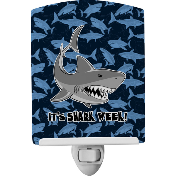 Custom Sharks Ceramic Night Light w/ Name or Text