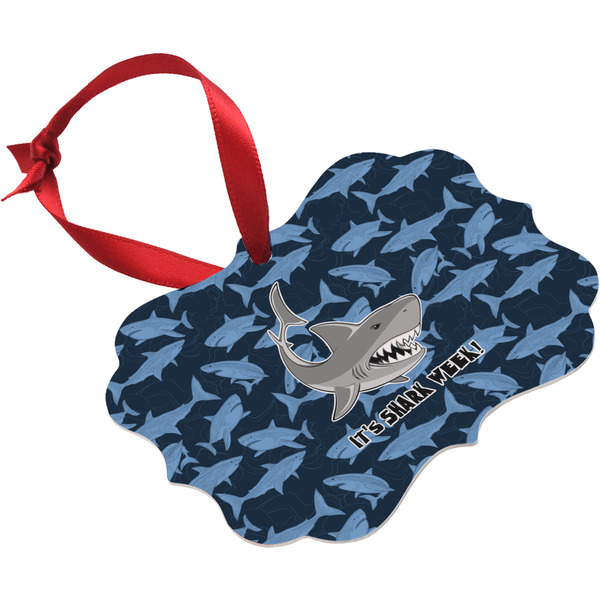 Sharks Christmas Ornament (Angle View)