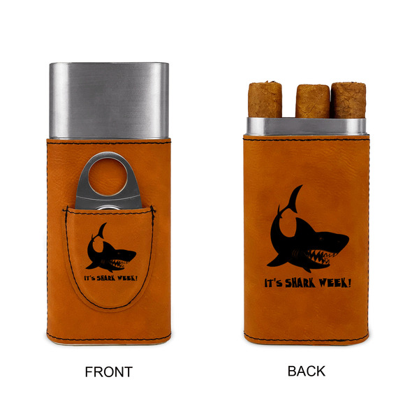 Sharks Cigar Case with Cutter - Double Sided - Approval