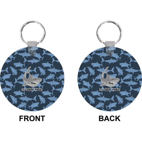 Sharks Circle Keychain (Front + Back)