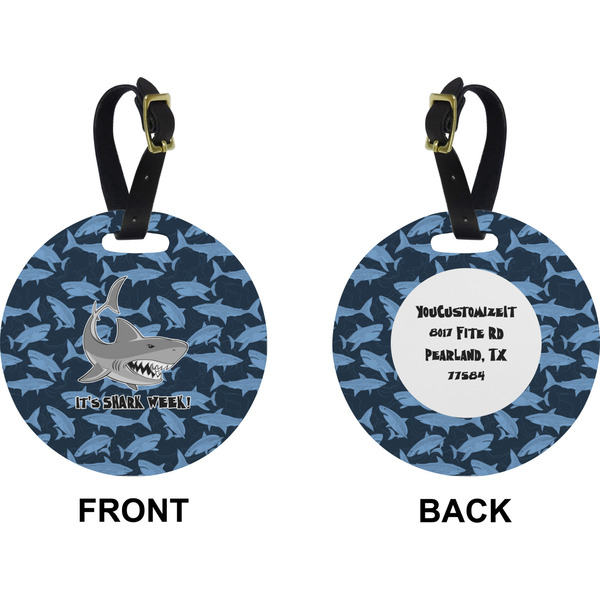 Sharks Circle Luggage Tag (Front + Back)