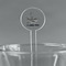 Sharks 5.5" Round Plastic Stir Sticks - Clear (Personalized)