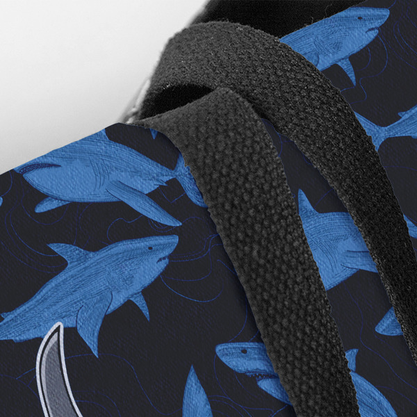 Sharks Closeup of Tote w/Black Handles