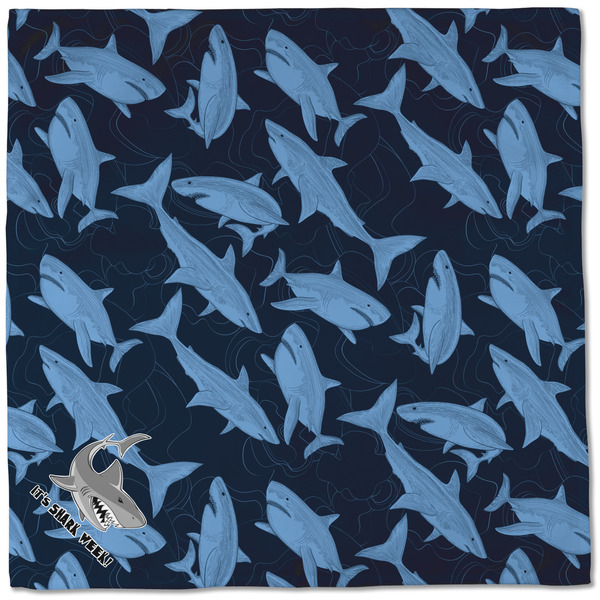 Sharks Cloth Napkins - Personalized Dinner (Full Open)