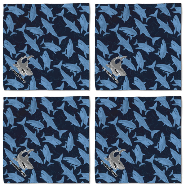 Sharks Cloth Napkins - Personalized Lunch (APPROVAL) Set of 4