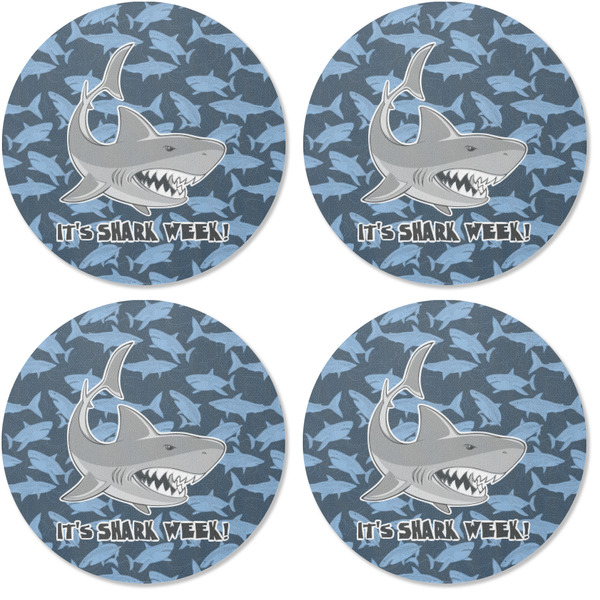 Sharks Coaster Round Rubber Back - Apvl