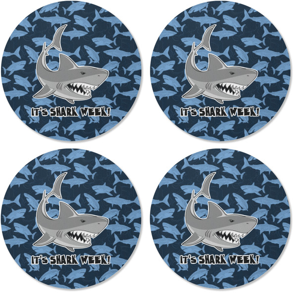 Sharks Coaster Round Rubber Back - Apvl