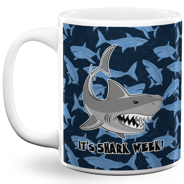 Custom Sharks 11 Oz Coffee Mug - White (Personalized)