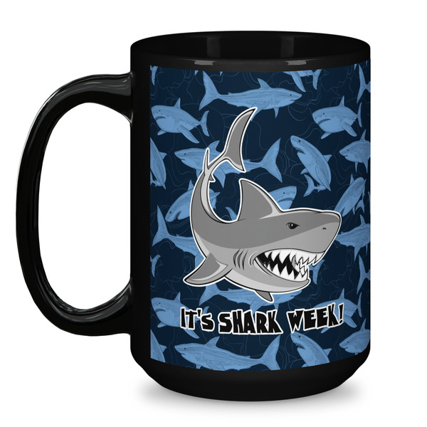 Sharks Coffee Mug - 15 oz - Black