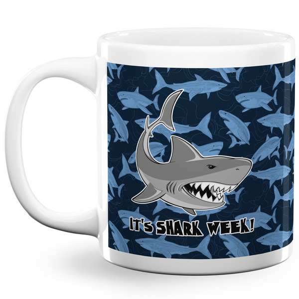Custom Sharks 20 Oz Coffee Mug - White (Personalized)