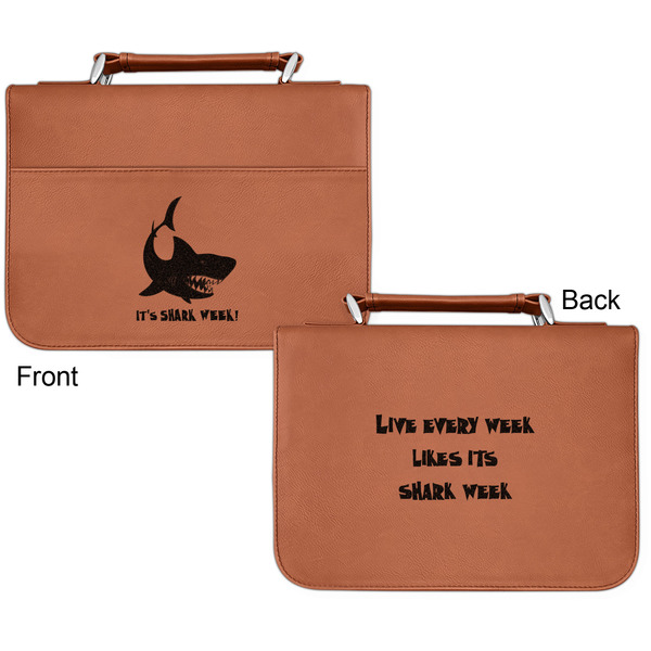Sharks Cognac Leatherette Bible Covers - Small Double Sided Apvl