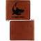 Sharks Cognac Leatherette Bifold Wallets - Front and Back Single Sided - Apvl