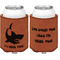 Sharks Cognac Leatherette Can Sleeve - Double Sided Front and Back