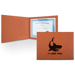 Sharks Leatherette Certificate Holder - Front (Personalized)