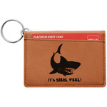 Sharks Leatherette Keychain ID Holder - Double Sided (Personalized)