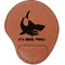 Sharks Cognac Leatherette Mouse Pads with Wrist Support - Flat