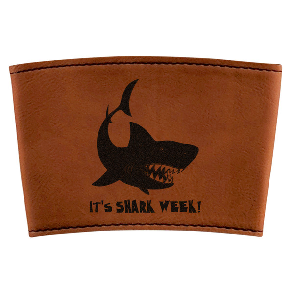 Custom Sharks Leatherette Cup Sleeve (Personalized)