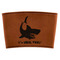 Sharks Cognac Leatherette Mug Sleeve - Flat