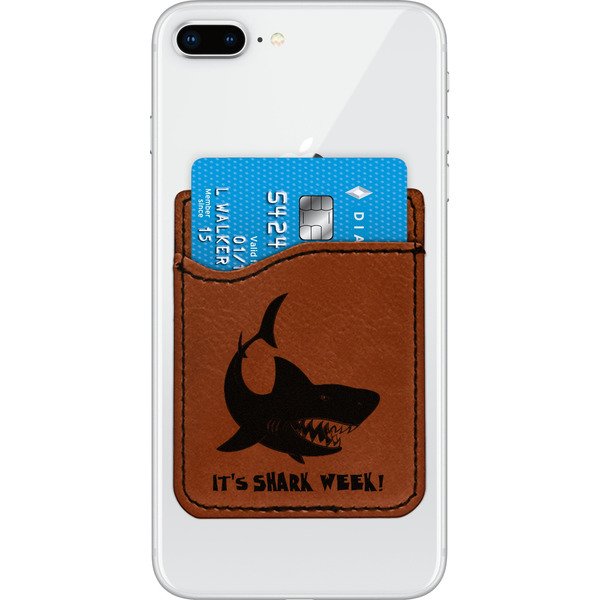 Custom Sharks Leatherette Phone Wallet (Personalized)