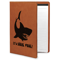 Sharks Leatherette Portfolio with Notepad (Personalized)