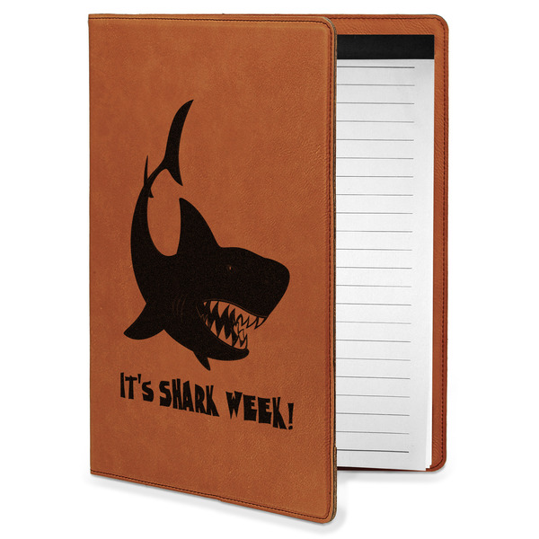 Custom Sharks Leatherette Portfolio with Notepad - Small - Single Sided (Personalized)