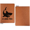 Sharks Cognac Leatherette Portfolios with Notepad - Small - Single Sided- Apvl