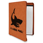 Sharks Leatherette Zipper Portfolio with Notepad (Personalized)