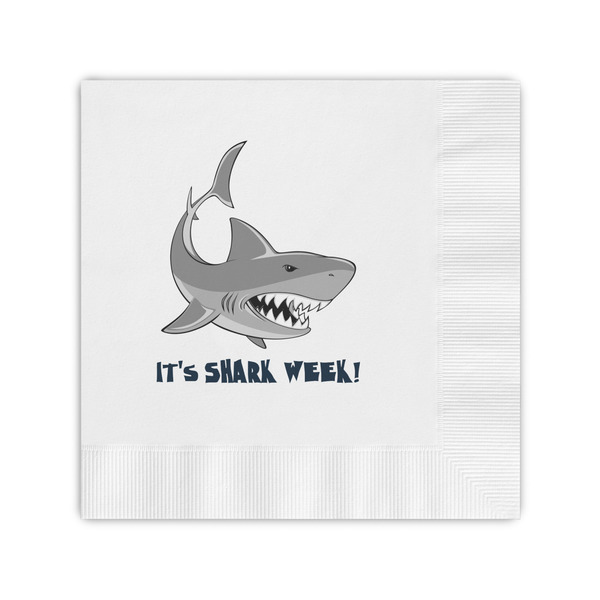 Custom Sharks Coined Cocktail Napkins (Personalized)