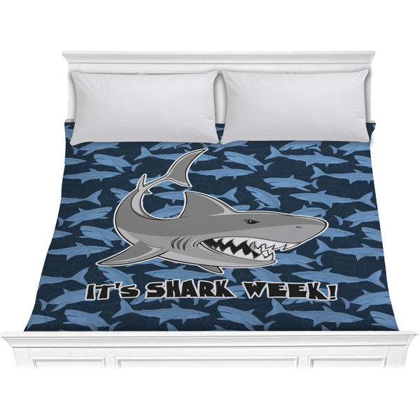 Custom Sharks Comforter - King w/ Name or Text