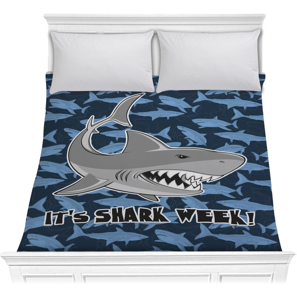 Custom Sharks Comforter - Full / Queen w/ Name or Text
