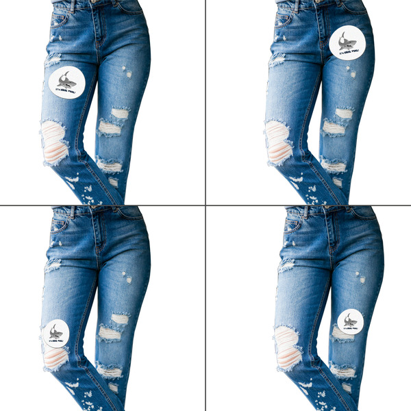 Sharks Custom Shape Iron On Patches - L set of 4 APPROVAL