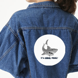Sharks Twill Iron On Patch - Custom Shape - 2XL - Set of 4 (Personalized)