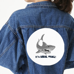 Sharks Twill Iron On Patch - Custom Shape - 3XL - Set of 4 (Personalized)