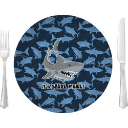 Sharks 10" Glass Lunch / Dinner Plates - Single or Set (Personalized)