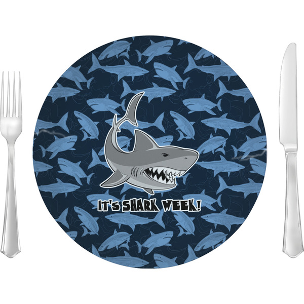 Custom Sharks Glass Lunch / Dinner Plate 10" (Personalized)