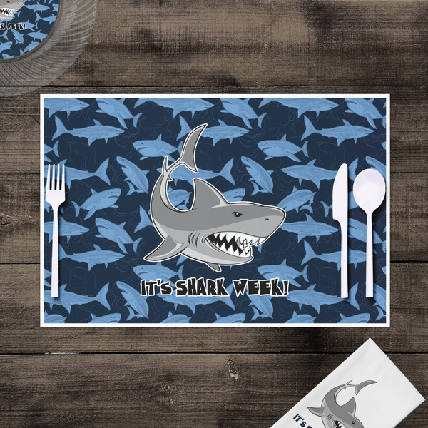 Sharks Disposable Paper Placemat - In Context