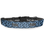 Sharks Deluxe Dog Collar - Medium (11.5" to 17.5") (Personalized)