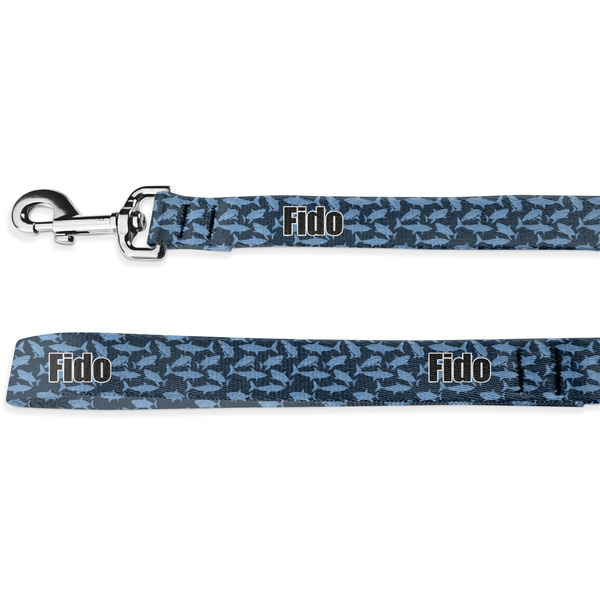 Custom Sharks Deluxe Dog Leash - 4 ft (Personalized)