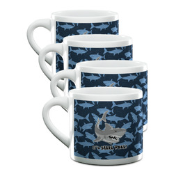 Sharks Double Shot Espresso Cups - Set of 4 (Personalized)